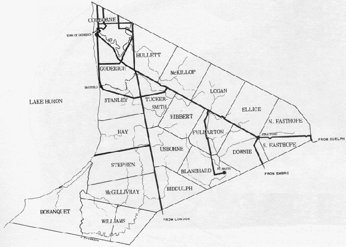 Map of the Huron District
