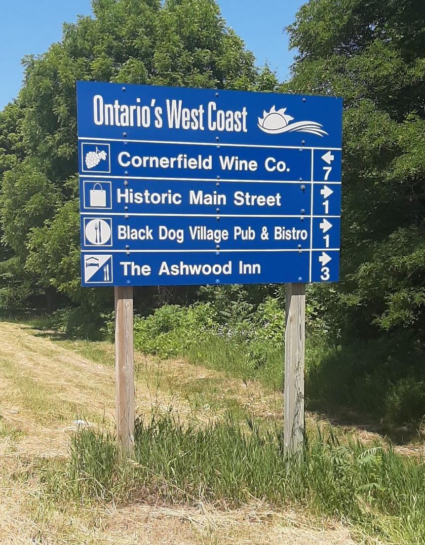 Ontario's West Coast road sign