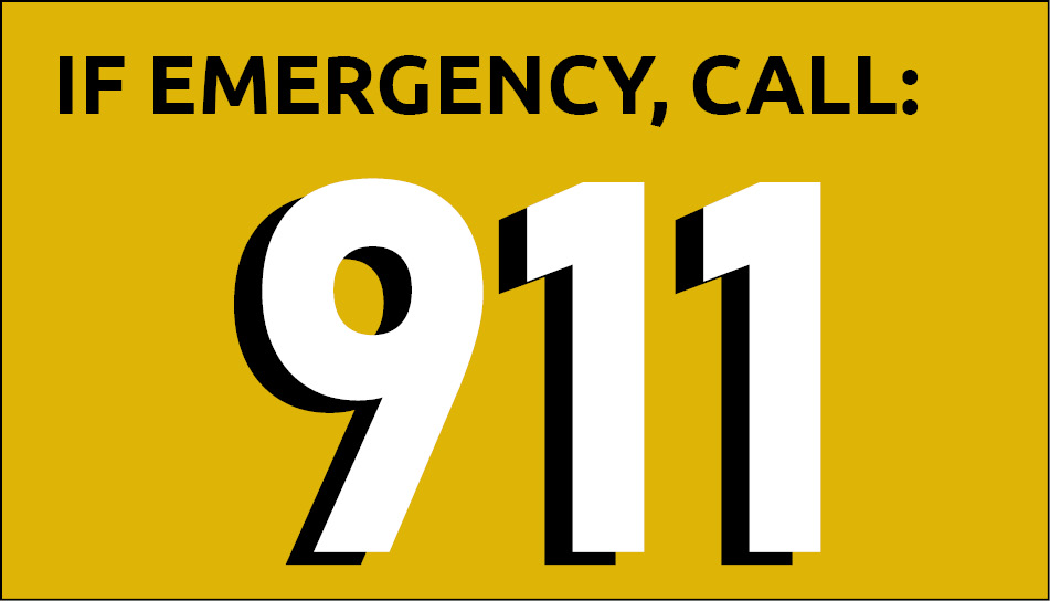 IF EMERGENCY CALL 911