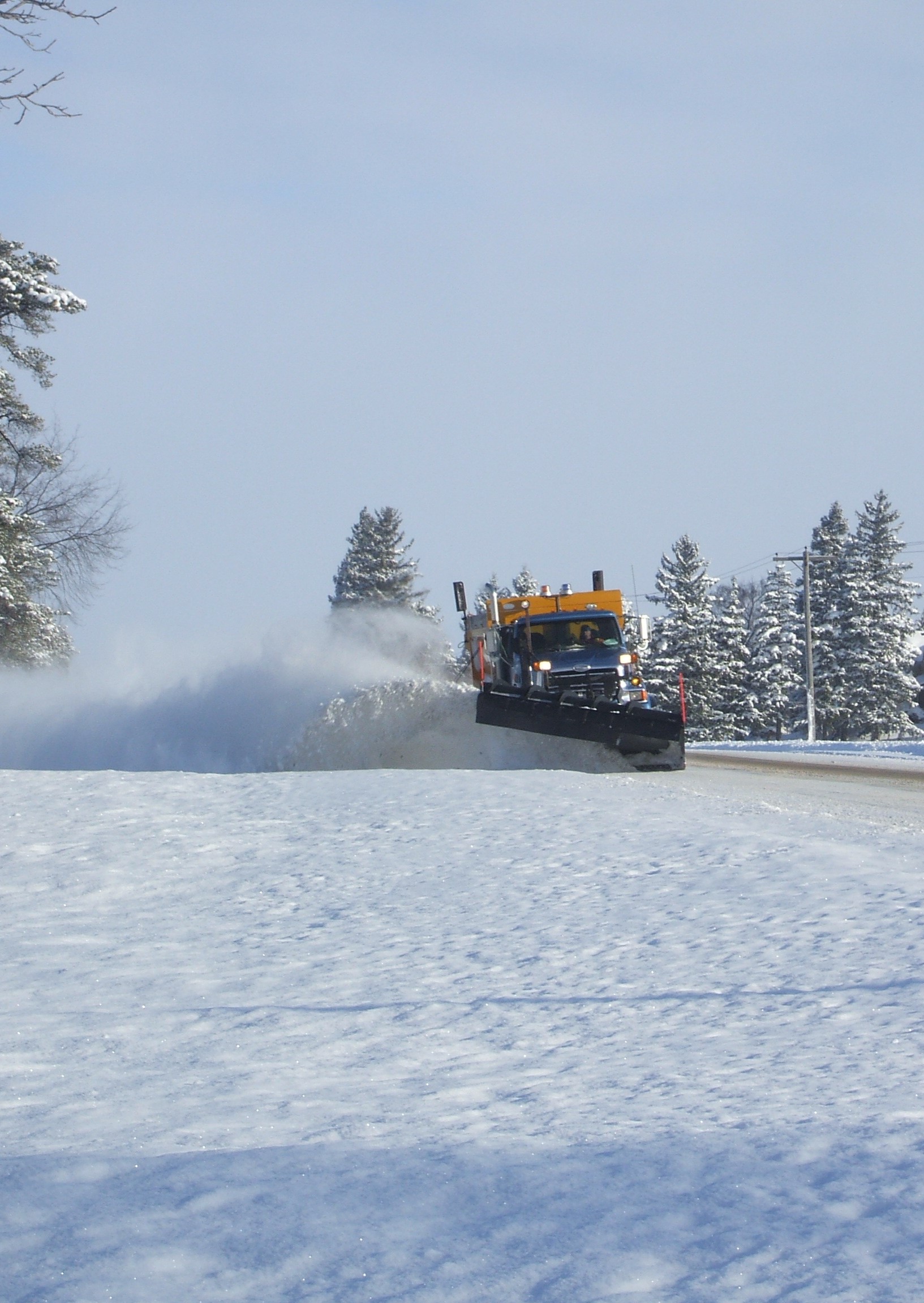 image of a working snow plow