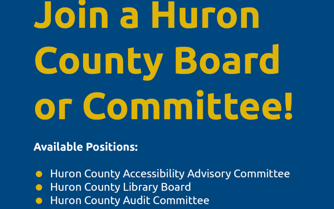 County of Huron seeking applicants for boards and committees